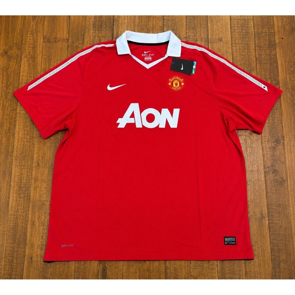 NWT Nike Manchester United 2010-11 Home Jersey Red Aon Men's 3XL 382469-623 Rare